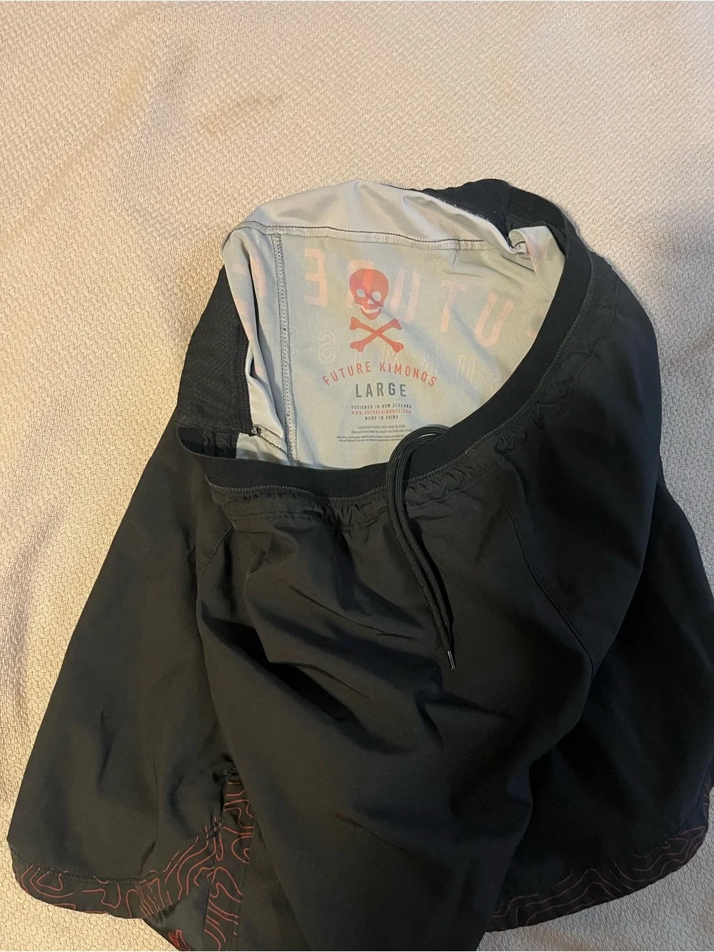 Men's Black BJJ grappling shorts large future kimonos
